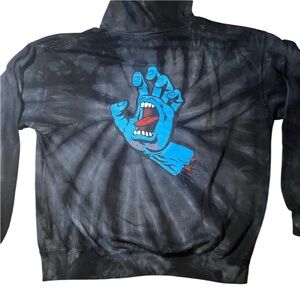Santa Cruz Tie Dye Hoodie size L with the screaming hand on the back.